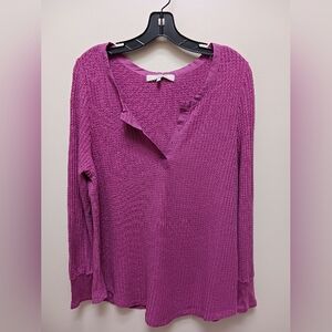 Chloe & Jasmine NWT studded mauve waffle knit shirt size 2X